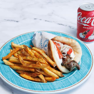 PORK SOUVLAKI PITA COMBO